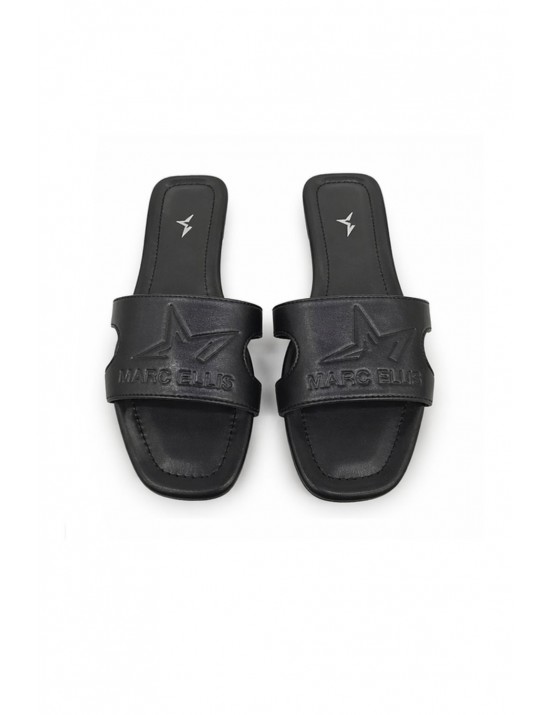 ciabatte marc ellis DONNA BLACK - ME261-C150_FPU vista laterale