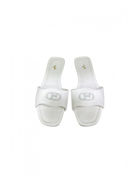 ciabatte marc ellis DONNA WHITE - ME261-C200_FPU vista laterale