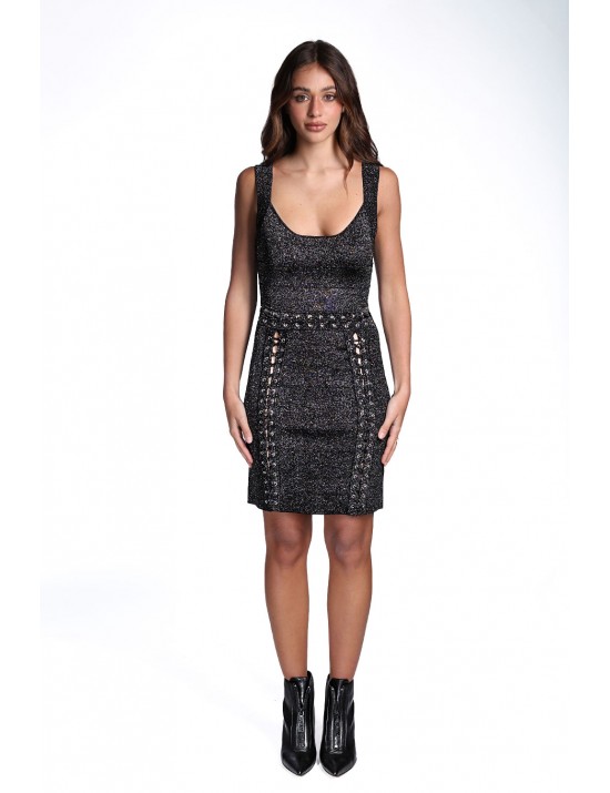 abito john richmond DONNA BLACK - UWP2609VE vista frontale