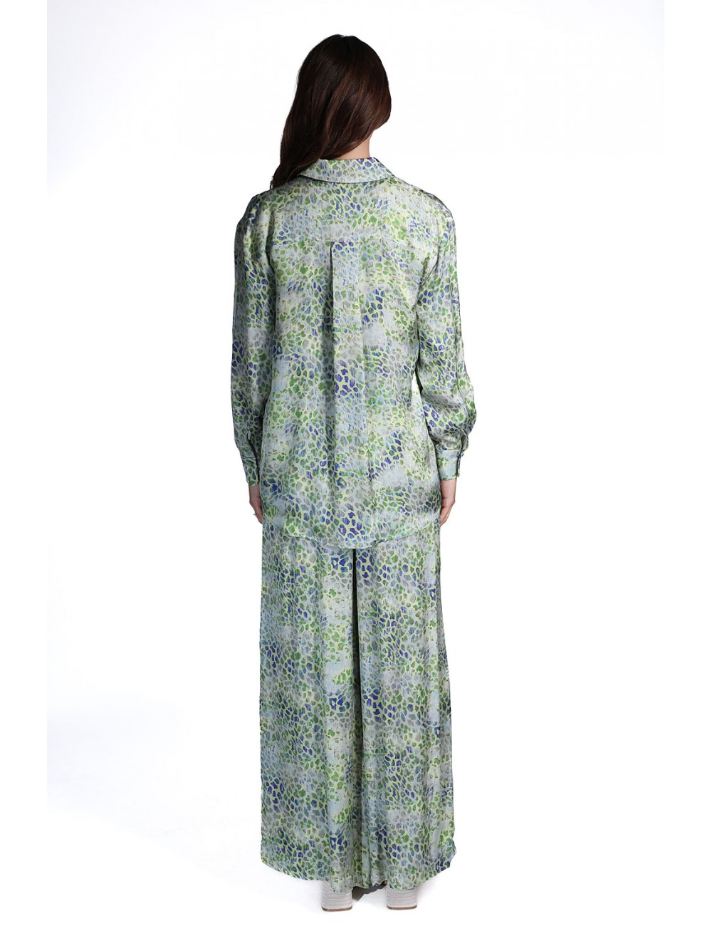 pantalone jijil DONNA 1549 MACULATO VERDE - JPE26PA125 vista completo posteriore