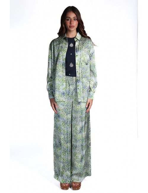 pantalone jijil DONNA 1549 MACULATO VERDE - JPE26PA125 vista completo frontale