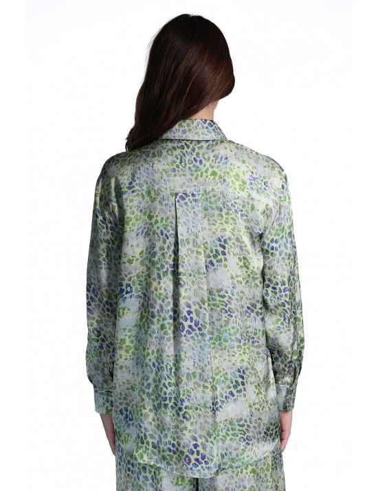 camicia jijil DONNA 1549 MACULATO VERDE - JPE26CA126 vista frontale