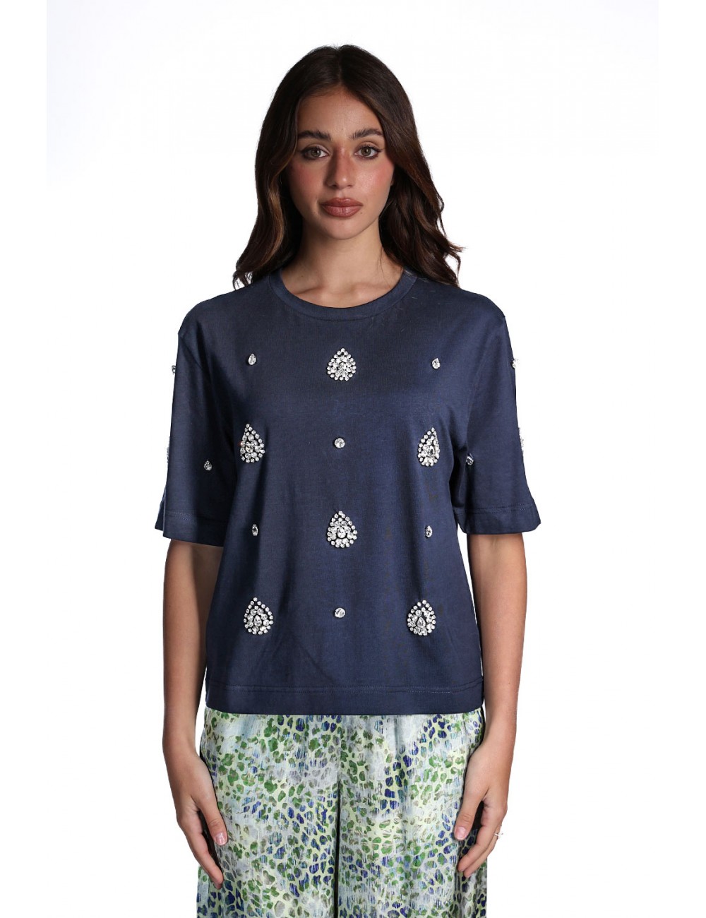 t-shirt jijil DONNA 0058 BLU - JPE26TS004 vista frontale