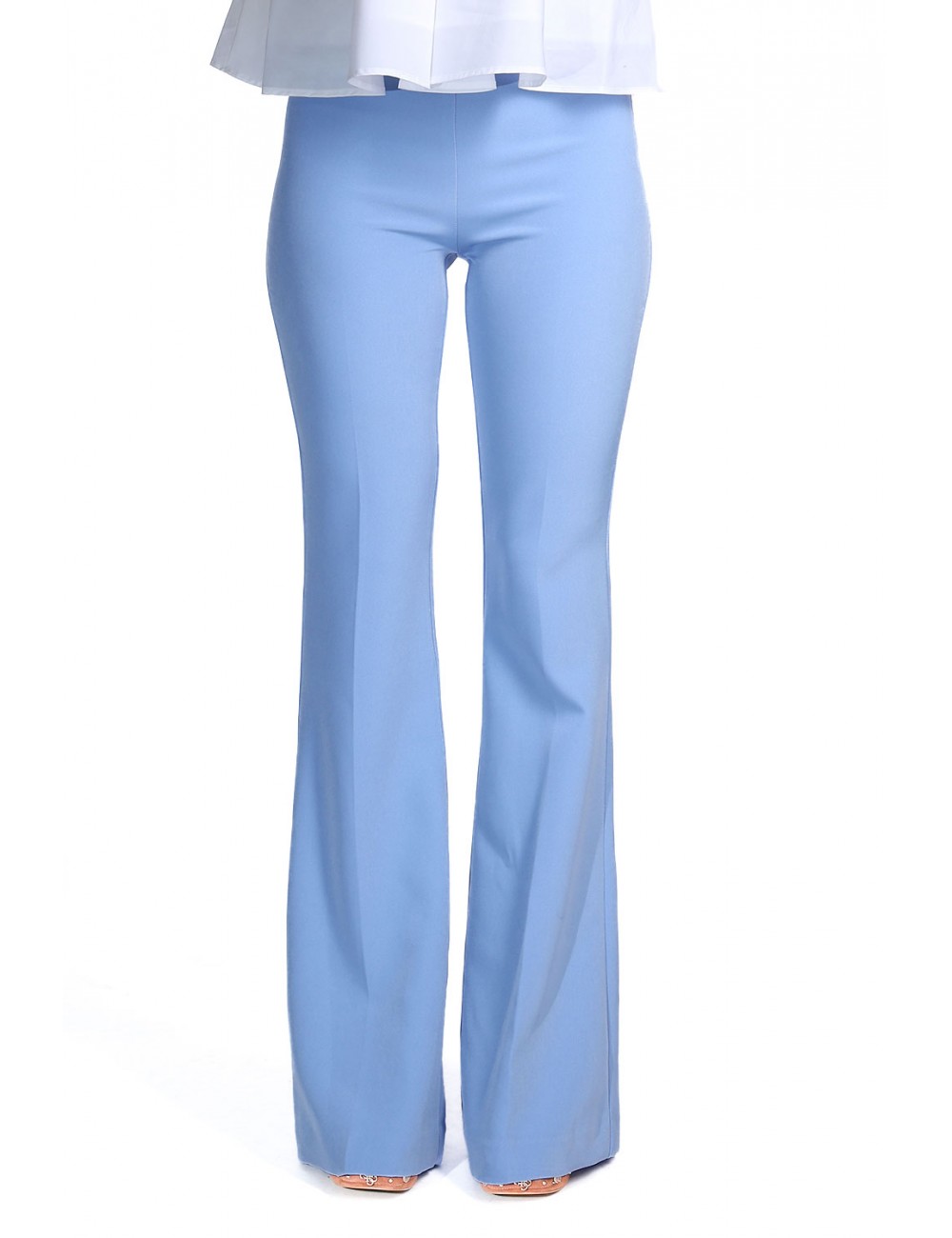 pantalone a zampa kostumn°1 DONNA AZZURRO JEANS - KE2639 vista frontale