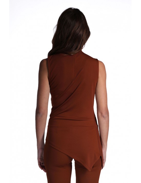 top assimmetrico kostumn°1 DONNA TABACCO - KE26134 vista frontale