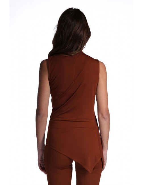 top assimmetrico kostumn°1 DONNA TABACCO - KE26134 vista posteriore