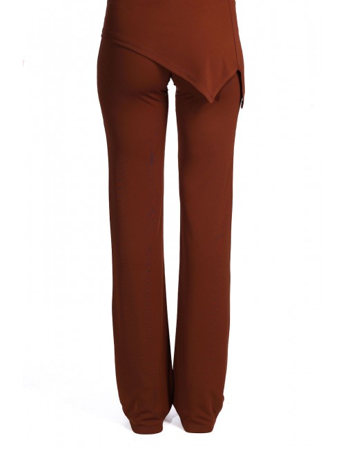 pantalone a zampa kostumn°1 DONNA TABACCO - KE2603 vista frontale