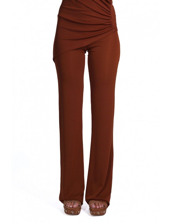 pantalone a zampa kostumn°1 DONNA TABACCO - KE2603 vista frontale