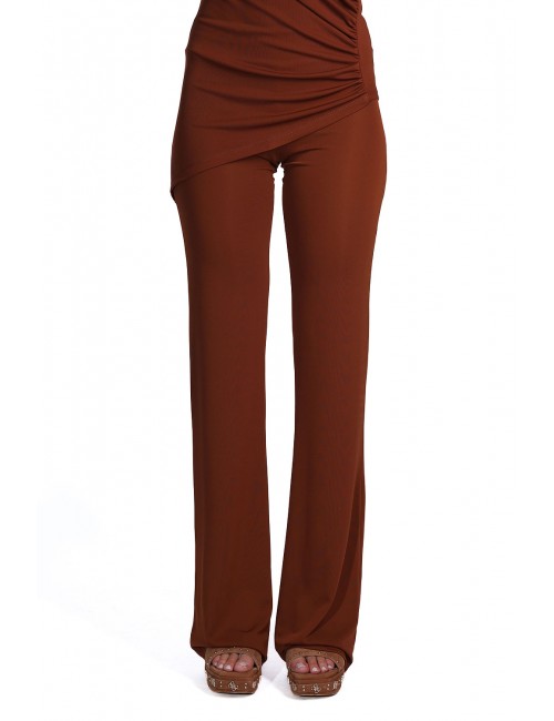 pantalone a zampa kostumn°1 DONNA TABACCO - KE2603 vista frontale