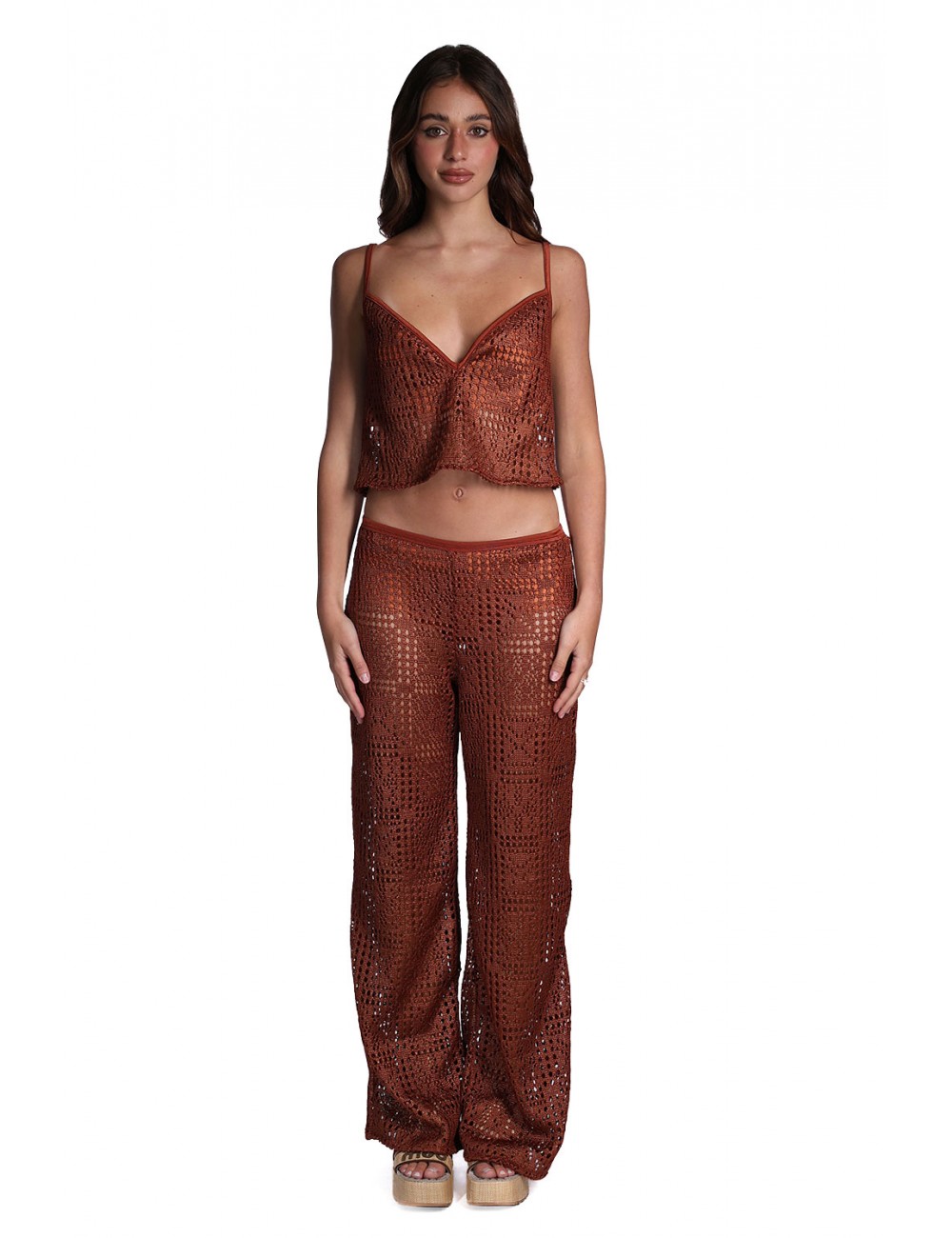 pantalone copricostume cotazur DONNA V1 BRONZE - PTC61077 vista completo frontale 1