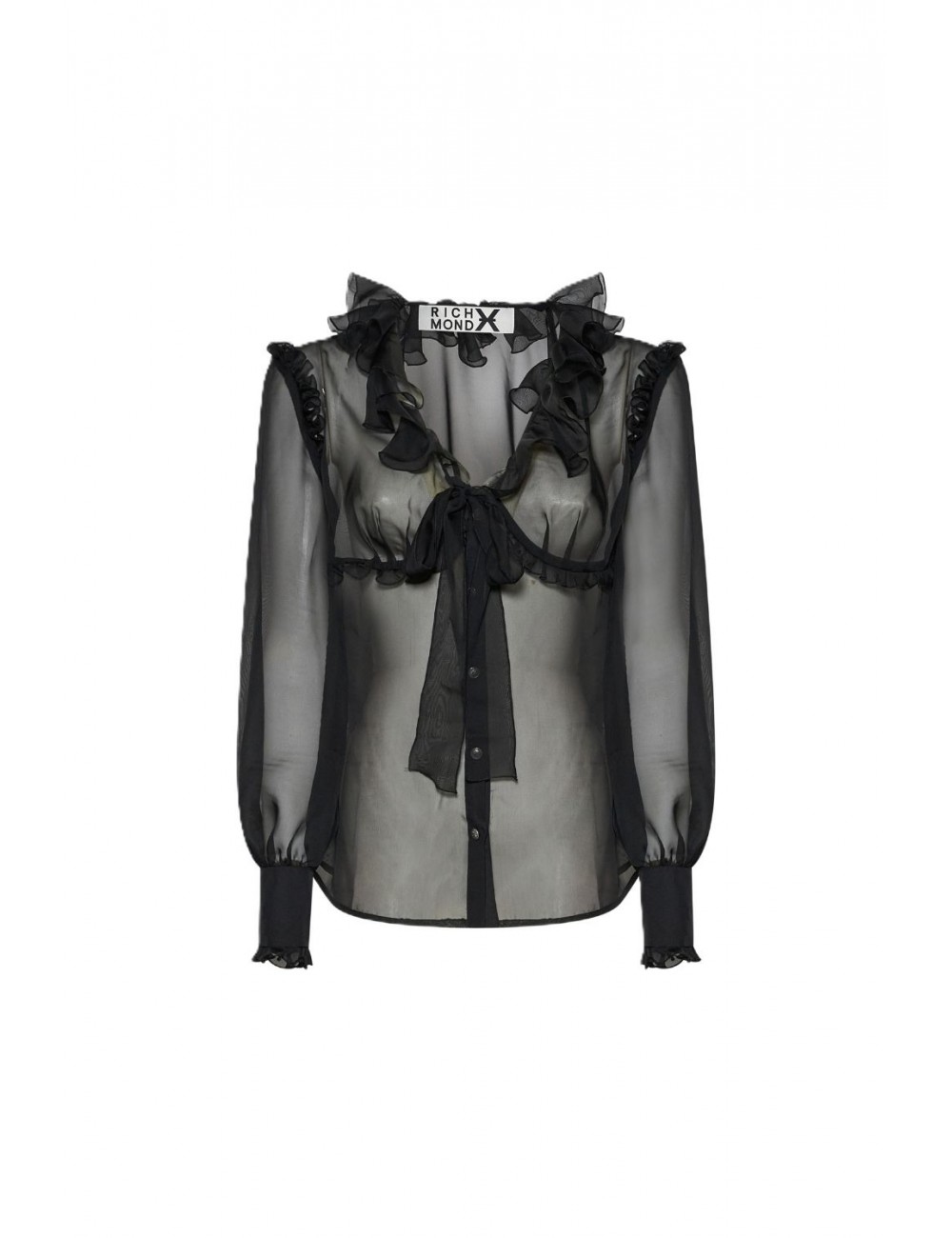 blusa john richmond DONNA BLACK - UWP26101BL vista frontale