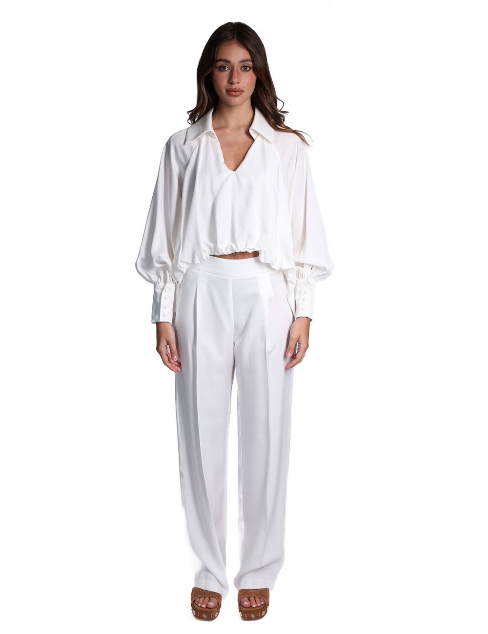 pantalone jijil DONNA 0001 BIANCO - JPE26PA142 vista completo frontale