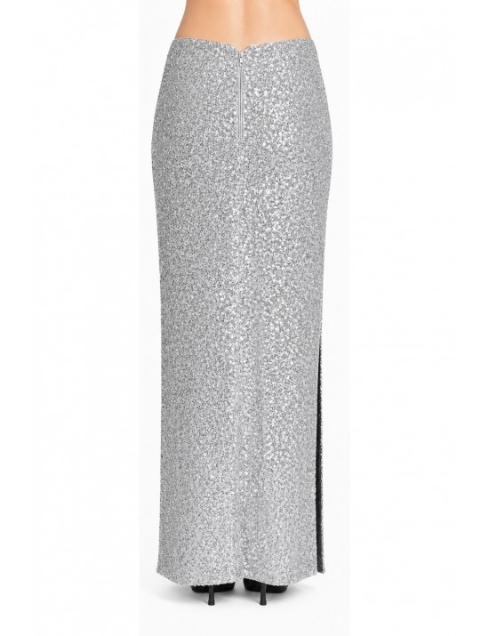 gonna lunga jijil DONNA 0022 ARGENTO - JPE26GO133 vista frontale