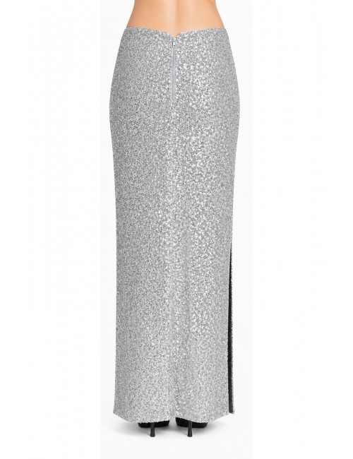 gonna lunga jijil DONNA 0022 ARGENTO - JPE26GO133 vista frontale