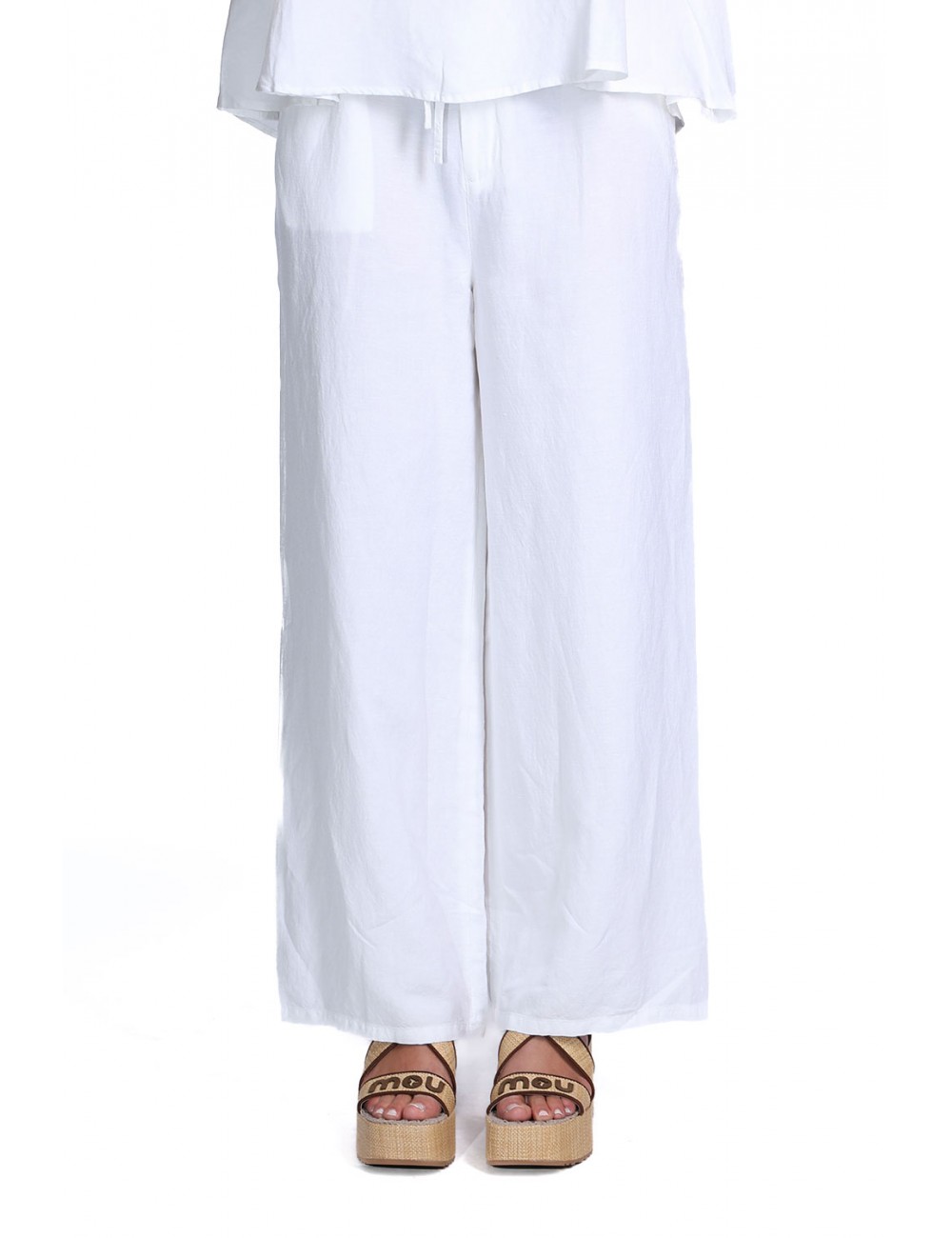 pantalone sun68 DONNA 31 BIANCO PANNA - S36210 vista frontale