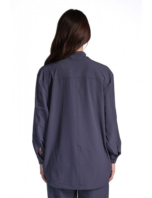 camicia guess DONNA NERA JBLK - V6RH00WL232 vista posteriore indossata
