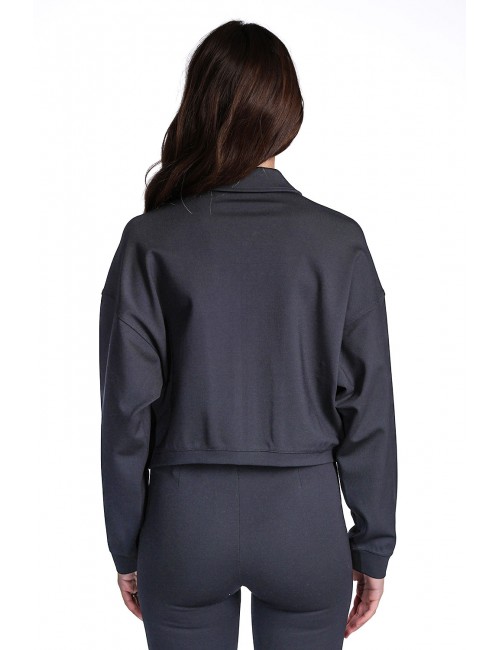 giacca corta guess DONNA NERA JBLK - V6RQ17KD822 vista posteriore indossata