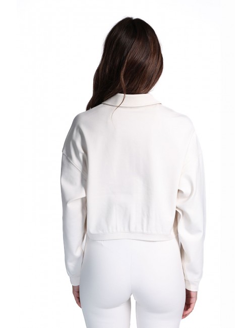giacca corta guess DONNA PANNA G9L9 - V6RQ17KD822 vista posteriore indossata