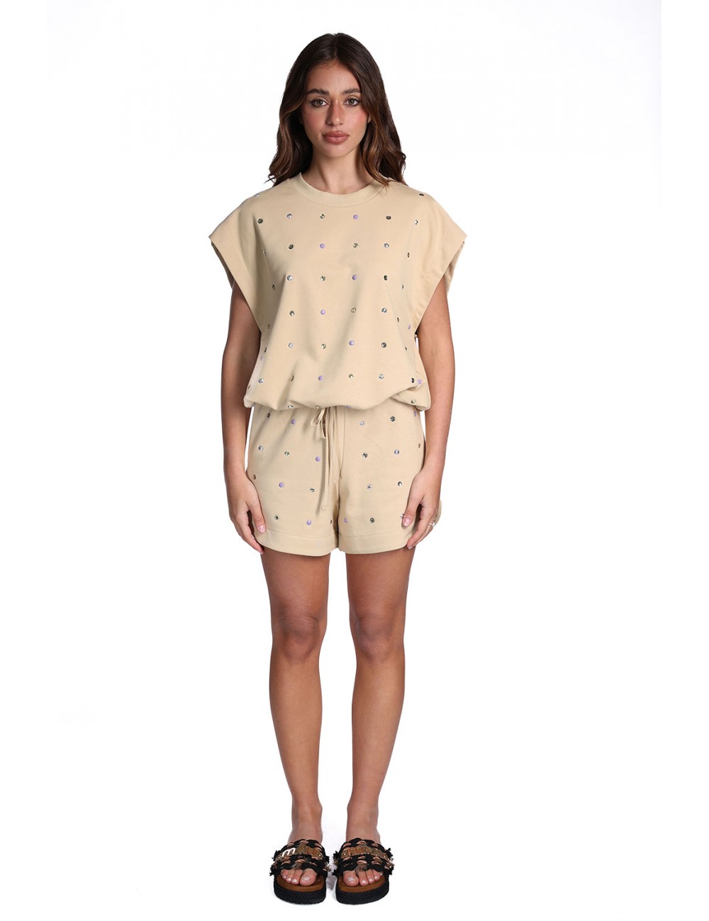 pantaloncino jijil DONNA 0013 CAMMELLO - JPE26SH049 vista completo frontale