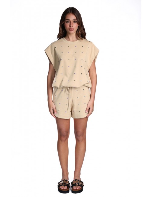 pantaloncino jijil DONNA 0013 CAMMELLO - JPE26SH049 vista completo frontale