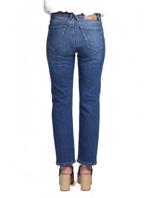 jeans cycle DONNA 07 NAVY BLUE - 362P506 vista posteriore indossato