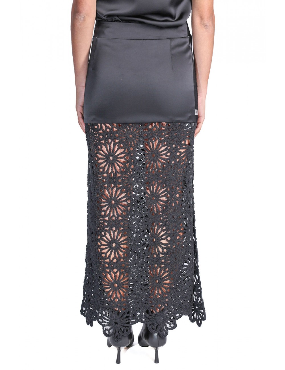 gonna lunga jijil DONNA 0002 NERA - JPE26GO150 vista posteriore