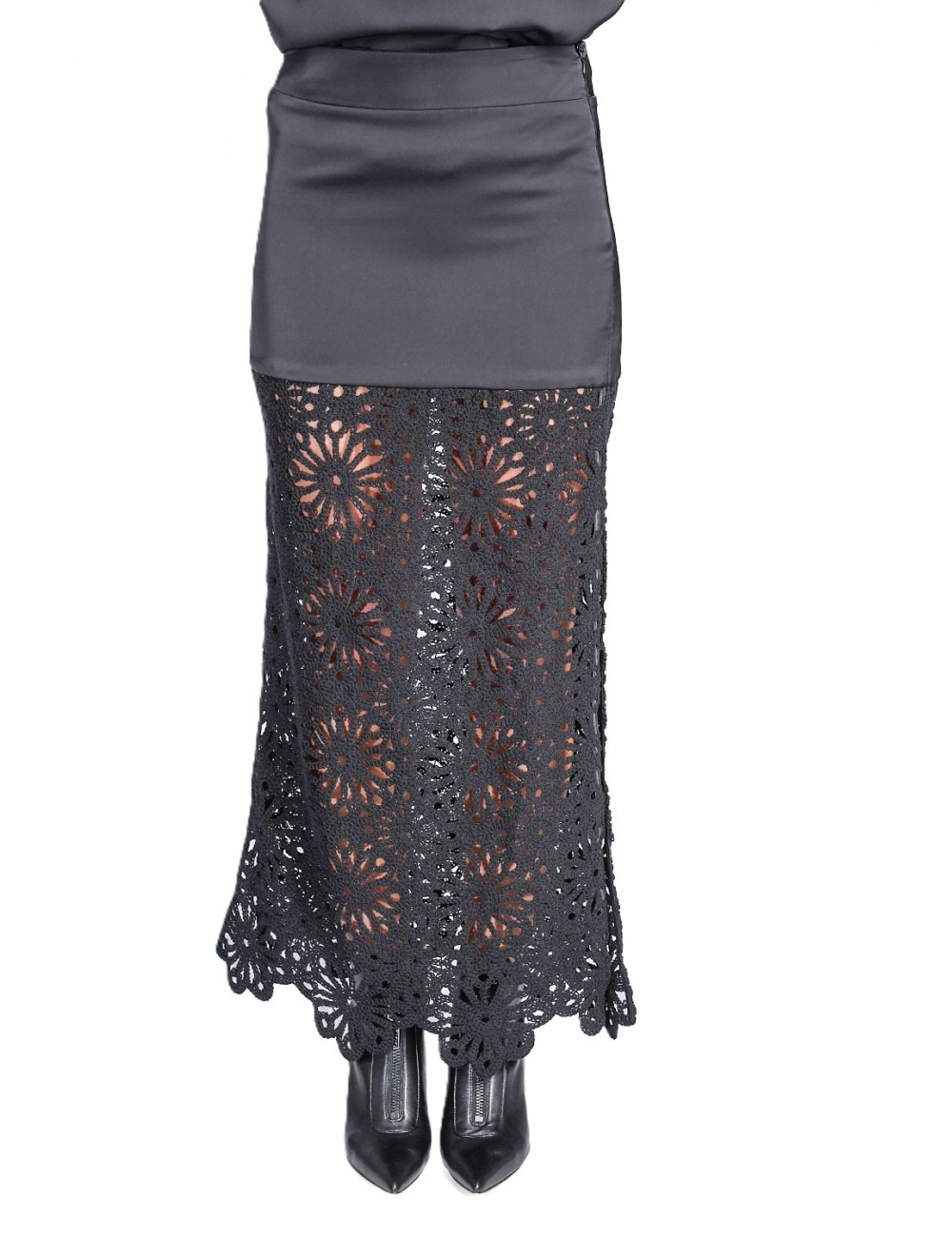 gonna lunga jijil DONNA 0002 NERA - JPE26GO150 vista frontale