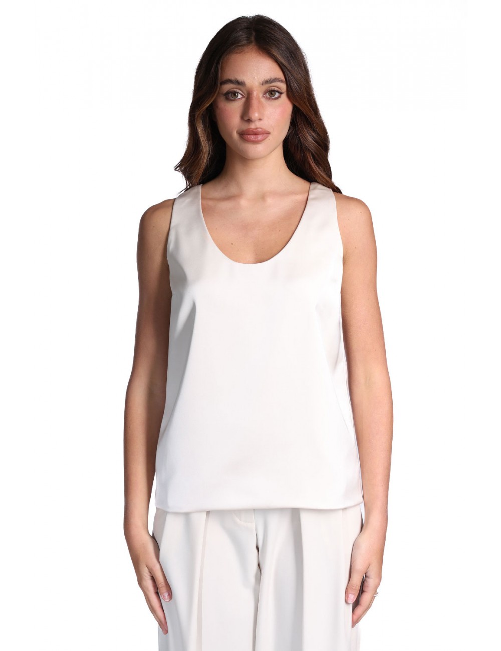 canotta jijil DONNA 0024 AVORIO - JPE26CN253 vista frontale