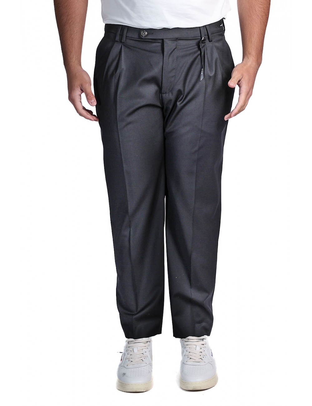 pantalone michael coal UOMO NERO - MCSTE3687S26 vista frontale
