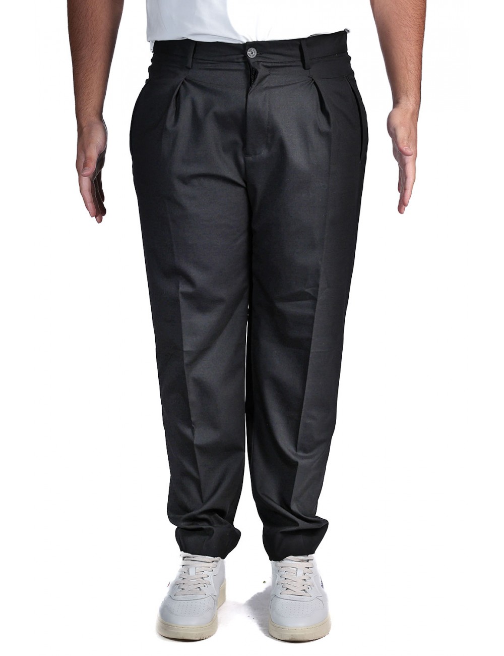 pantalone entre amis UOMO 2007 BLACK - P26KLIMT-2654 vista frontale