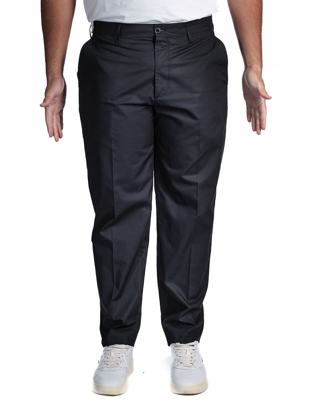 pantalone entre amis UOMO 2007 BLACK - P26PABLO/2150 vista frontale