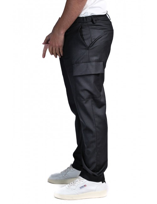 pantalone cargo michael coal UOMO NERO - MCTHO3687S26 vista laterale