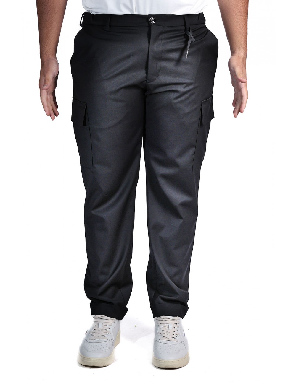 pantalone cargo michael coal UOMO NERO - MCTHO3687S26 vista frontale
