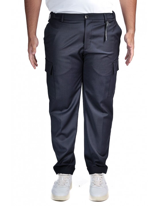 pantalone cargo michael coal UOMO NAVY - MCTHO3687S26 vista frontale