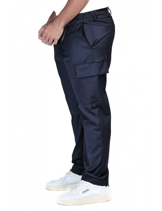 pantalone cargo michael coal UOMO NAVY - MCTHO3687S26 vista frontale