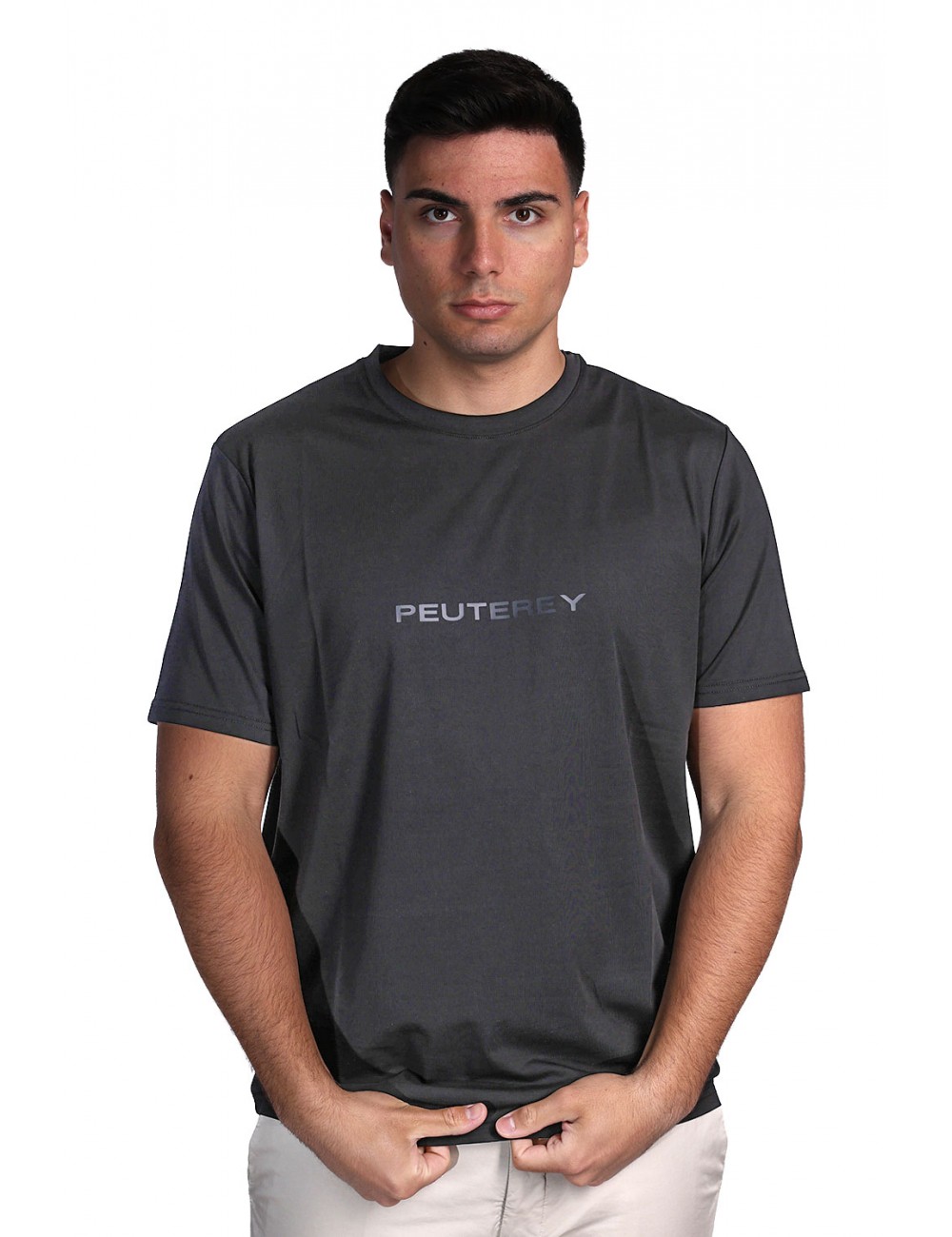t-shirt peuterey UOMO NERA - NEW OTAGO - PEU5796 vista frontale