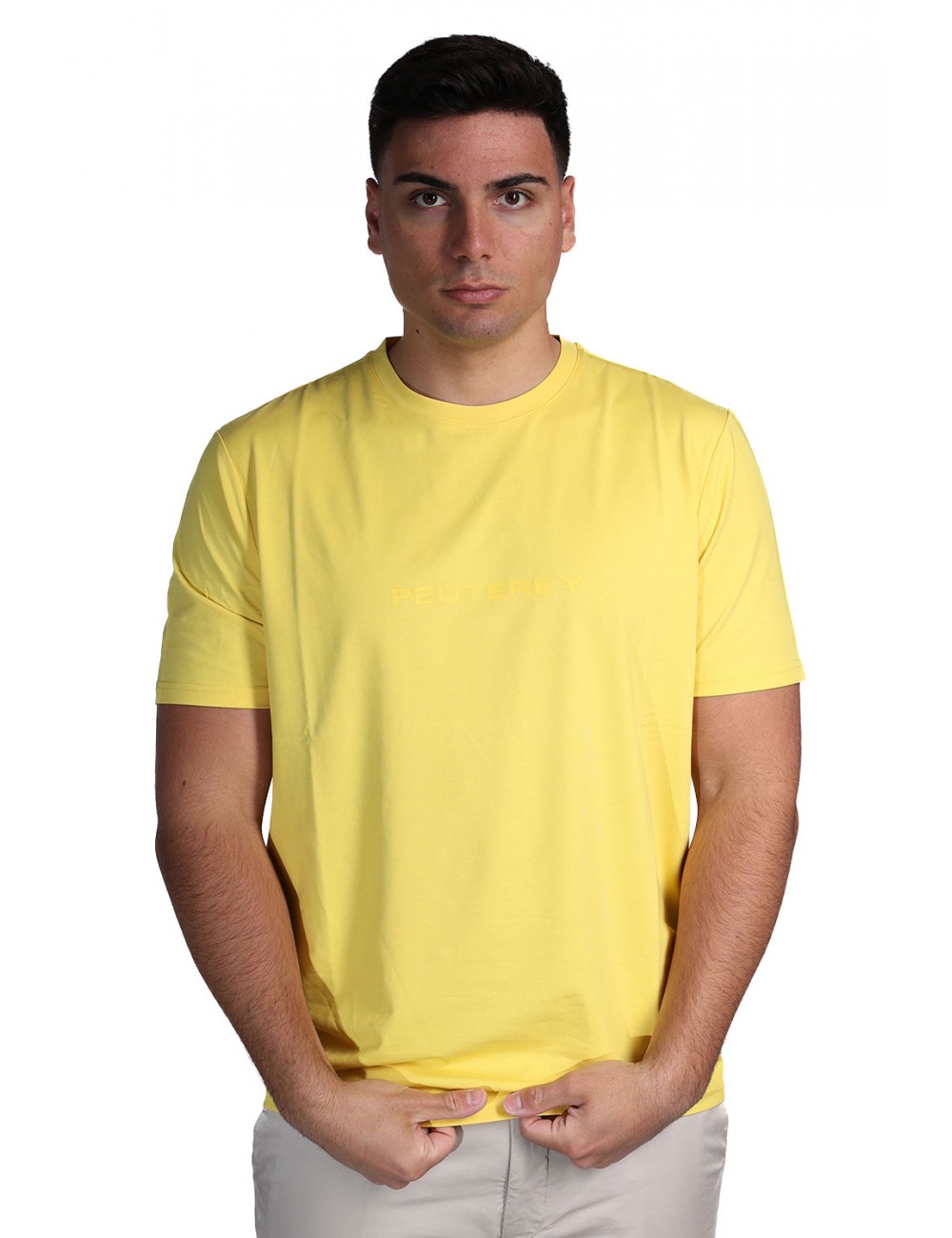 t-shirt peuterey UOMO GIALLA 519 - NEW OTAGO - PEU5796 vista frontale