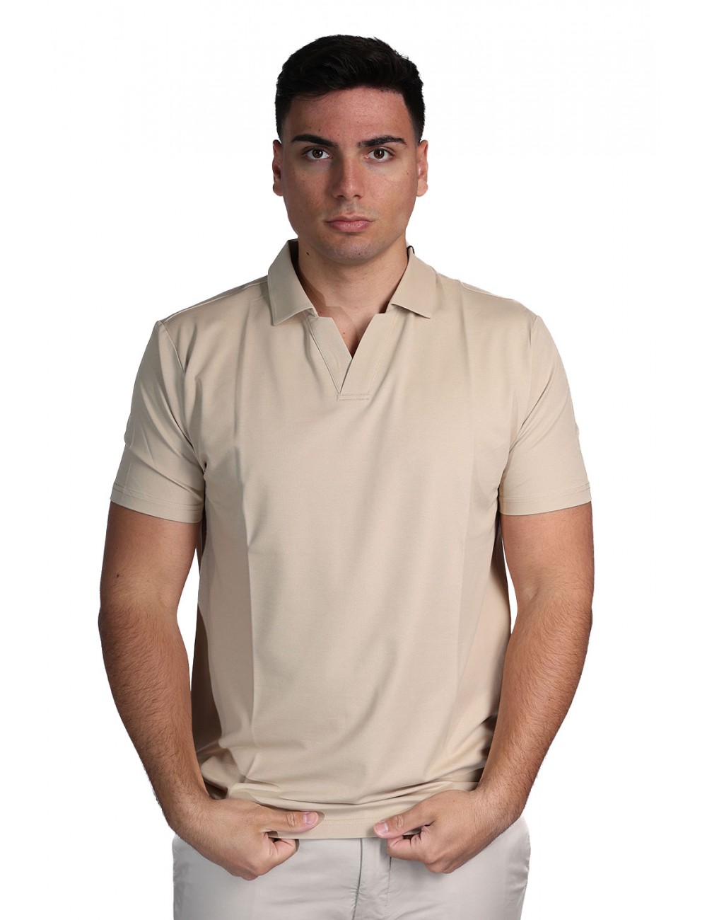 polo peuterey UOMO BEIGE 794 - NEW HELGO - PEU5847 vista frontale