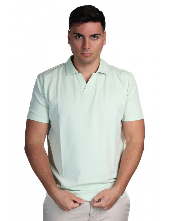 polo peuterey UOMO VERDE CHIARO 651 - NEW HELGO - PEU5847 vista frontale
