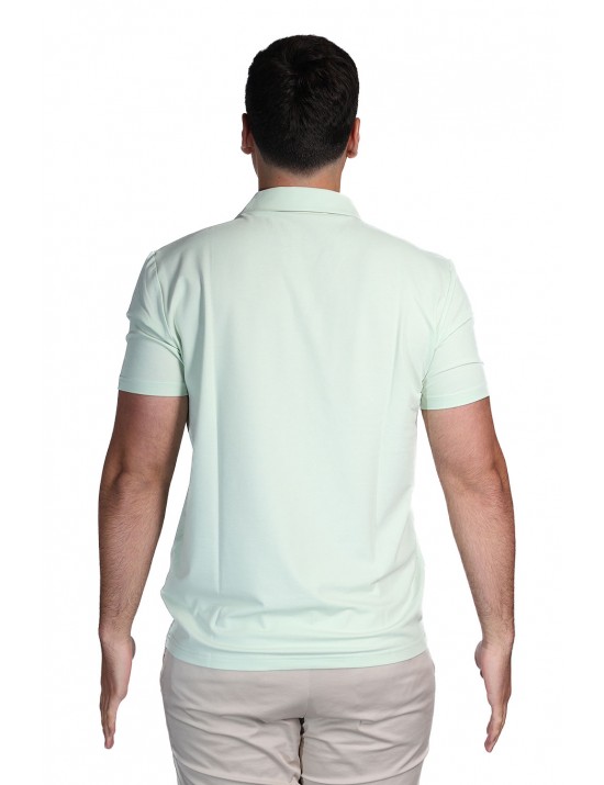 polo peuterey UOMO VERDE CHIARO 651 - NEW HELGO - PEU5847 vista frontale