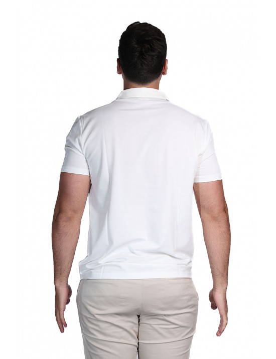 polo peuterey  UOMO BIANCA 730 - NEW HELGO - PEU5847 vista frontale
