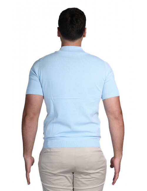 polo refrigue UOMO AZZURRO CHIARO LIGHT BLUE - R5010M261 vista posteriore