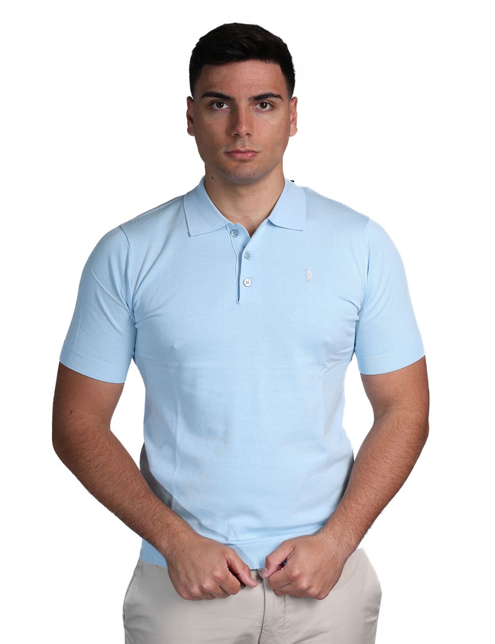 polo refrigue UOMO AZZURRO CHIARO LIGHT BLUE - R5010M261 vista frontale