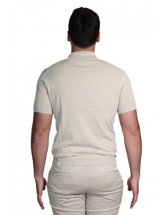 polo refrigue UOMO BEIGE PANAMA - R5010M261 vista frontale
