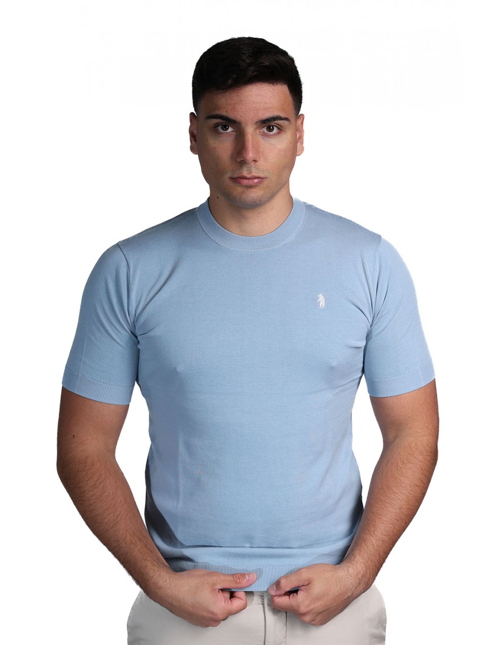 t-shirt refrigue UOMO AZZURRA FOG - R4060M261 vista frontale