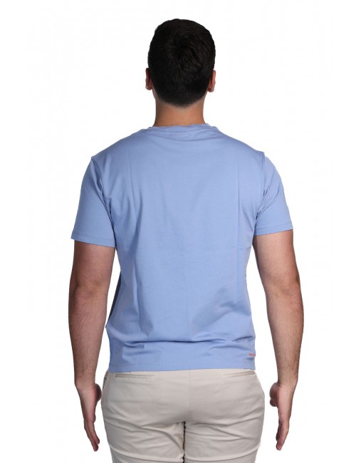 t-shirt save the duck UOMO AZZURRA 90072 - DT1194M - BESY22 ADELMAR vista posteriore