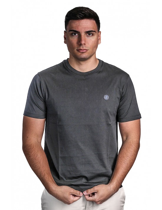 t-shirt save the duck UOMO NERA 1000 - DT1194M - BESY22 ADELMAR vista frontale