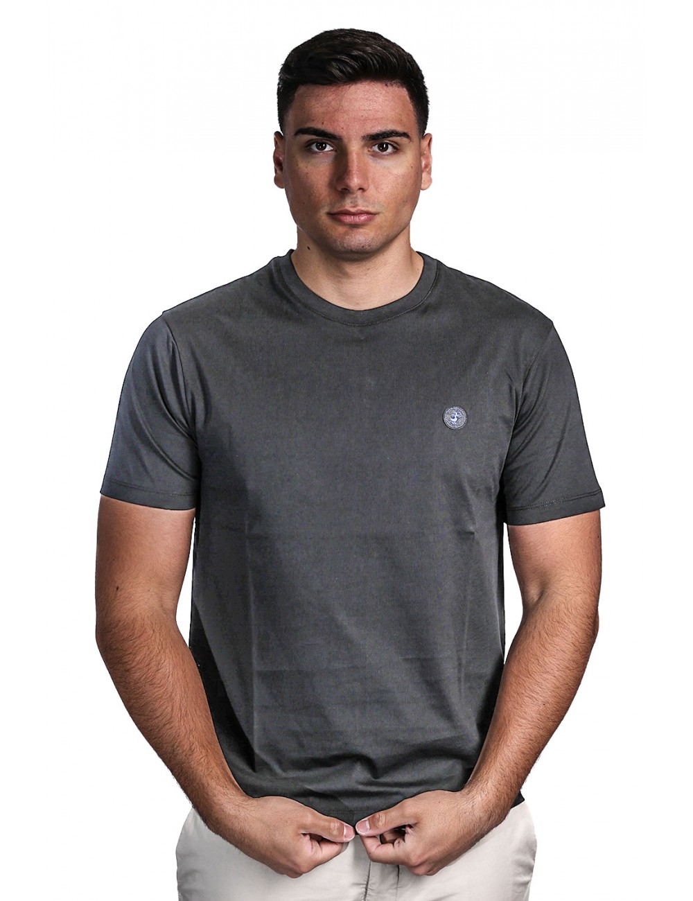 t-shirt save the duck UOMO NERA 1000 - DT1194M - BESY22 ADELMAR vista frontale