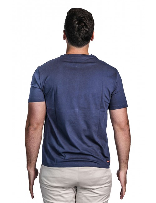 t-shirt save the duck UOMO BLU 90000 - DT1194M - BESY22 ADELMAR vista posteriore