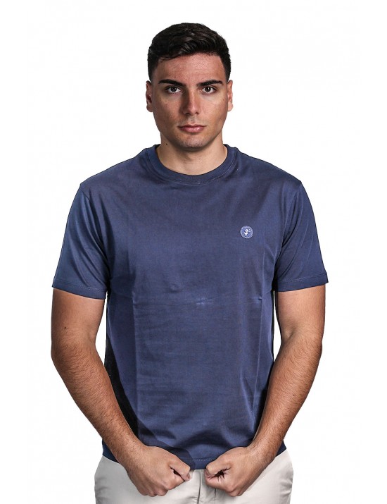t-shirt save the duck UOMO BLU 90000 - DT1194M - BESY22 ADELMAR vista frontale